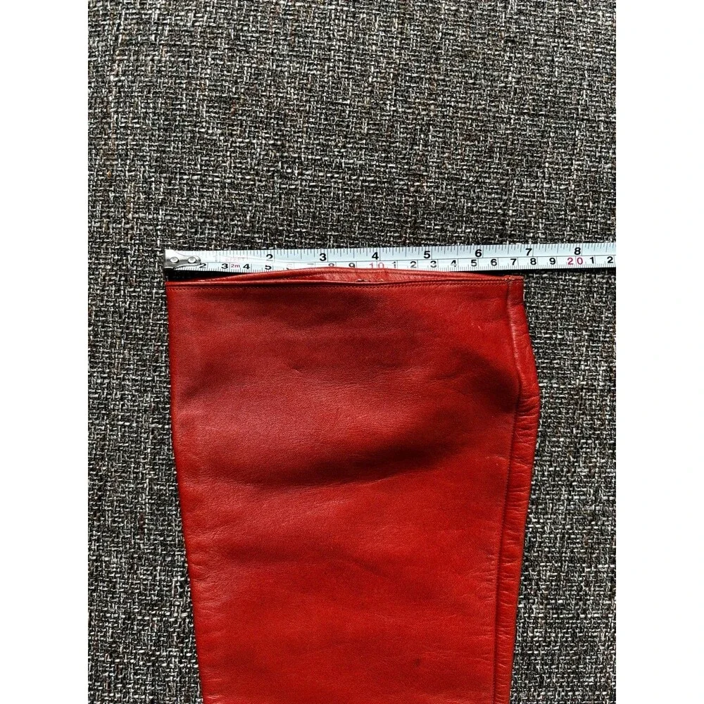 Palmroth Of Finland Women’s Orange Leather Knee High Boots Size 7.5
